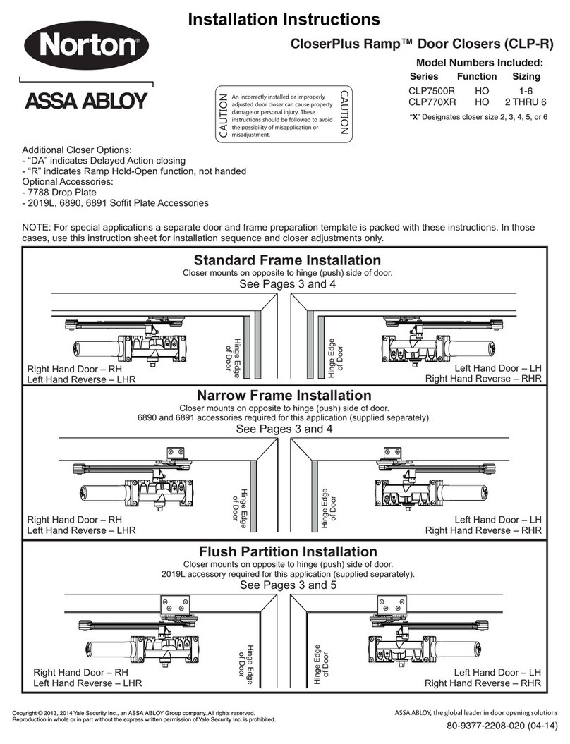 Assa Abloy CloserPlus Ramp Norton XF460 User manual