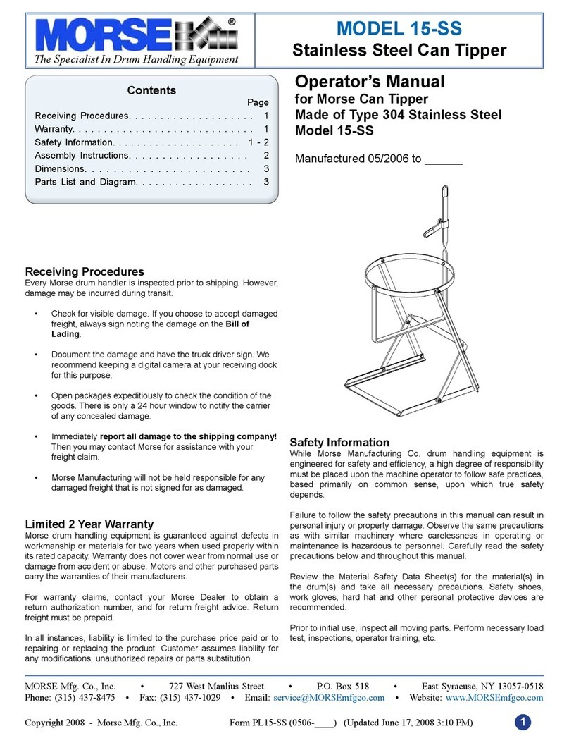 morse 15-SS Operator's manual