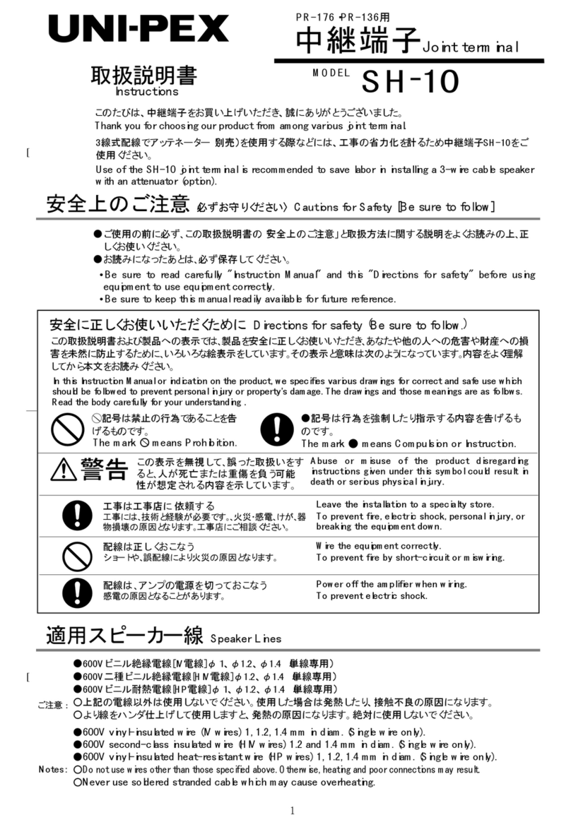 Uni-Pex SH-10 User manual