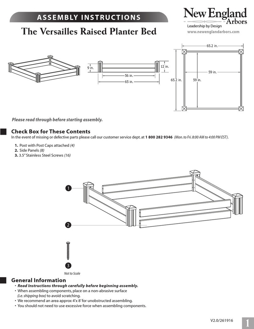New England Arbors The Versailles Raised Planter Bed User manual