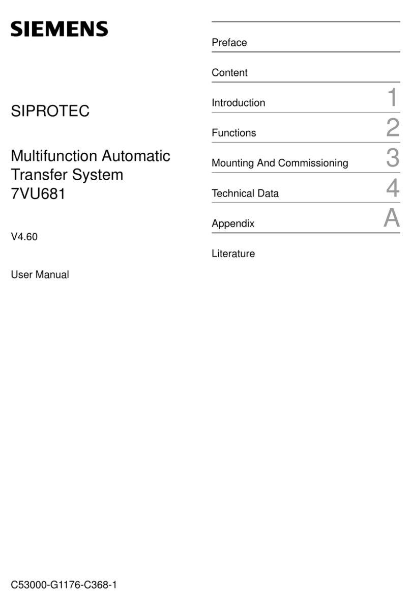 Siemens SIPROTEC 7VU681 User manual