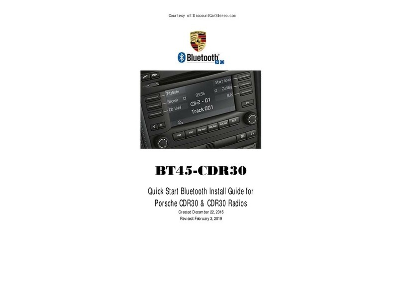 Porsche BT45-CDR30 quick start guide