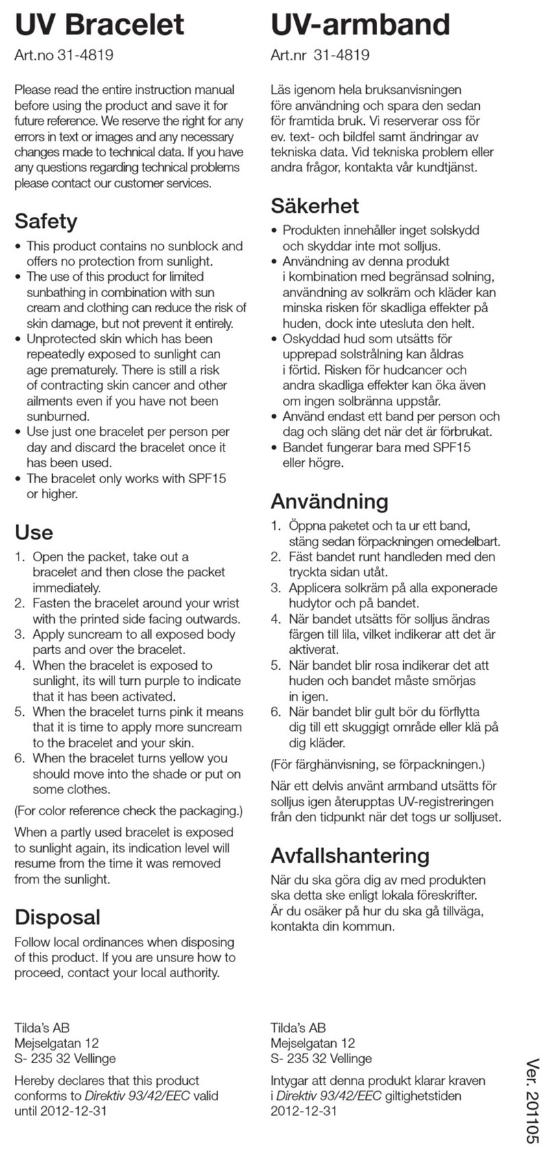 Clas Ohlson 31-4819 User manual