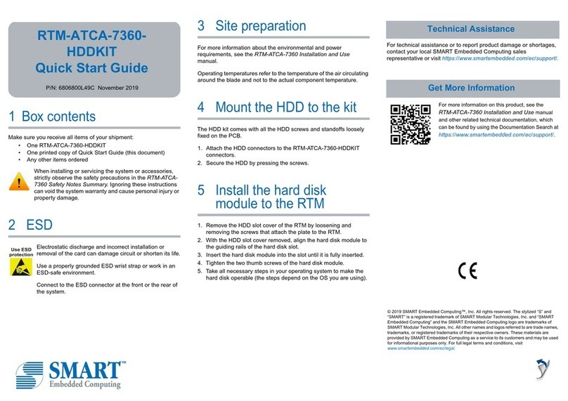 SMART RTM-ATCA-7360-HDD User manual