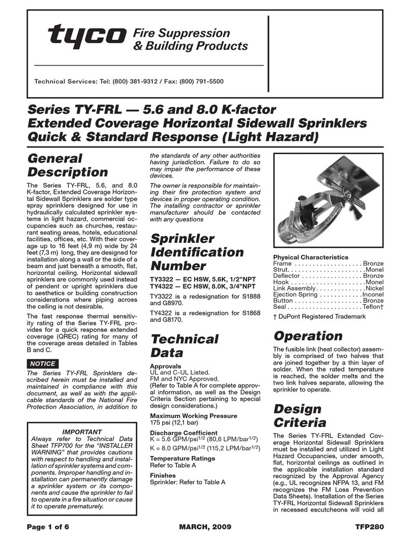Tyco TY-FRL Series quick start guide