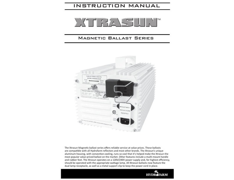 Hydrofarm Magnetic Ballast Series User manual