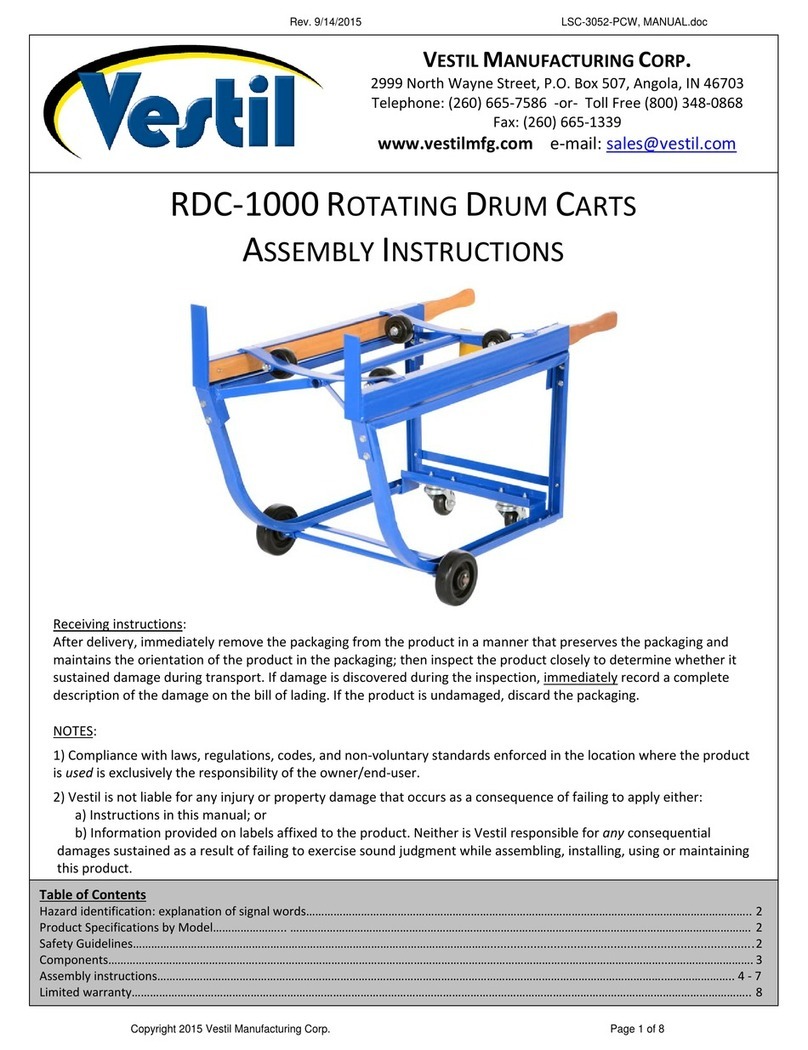 Vestil RDC 1000 5PU User manual