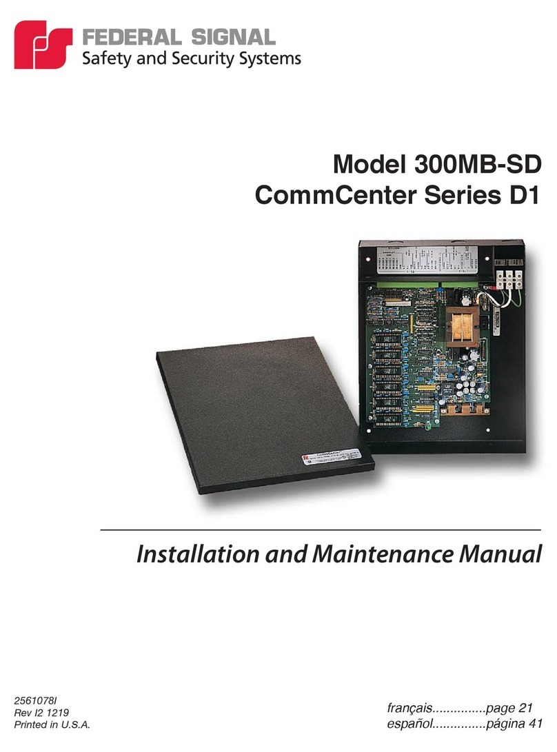 Federal Signal Corporation CommCenter D1 Series Installation and maintenance manual