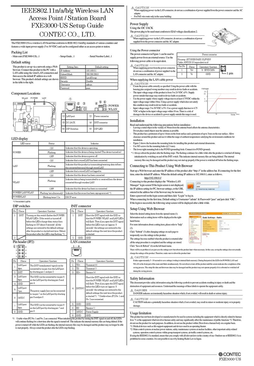 Contec FXE3000-US Setup guide