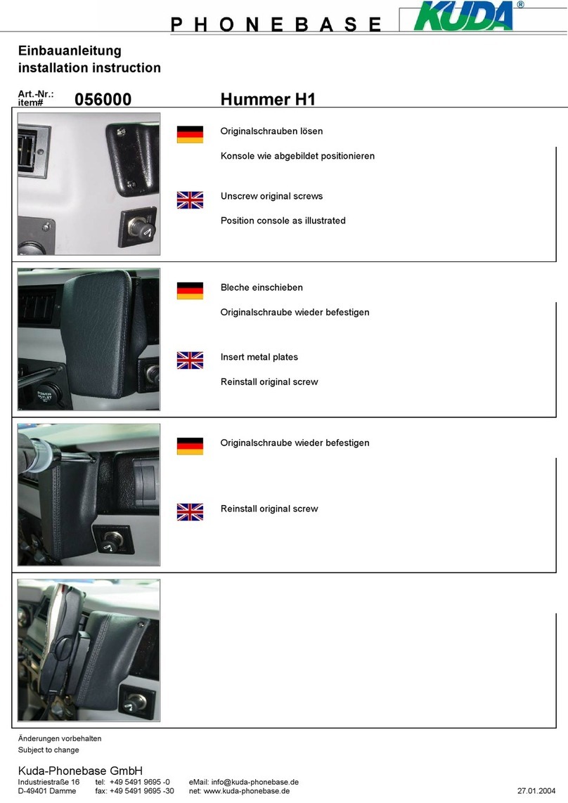 Kuda 056000 Installation instruction