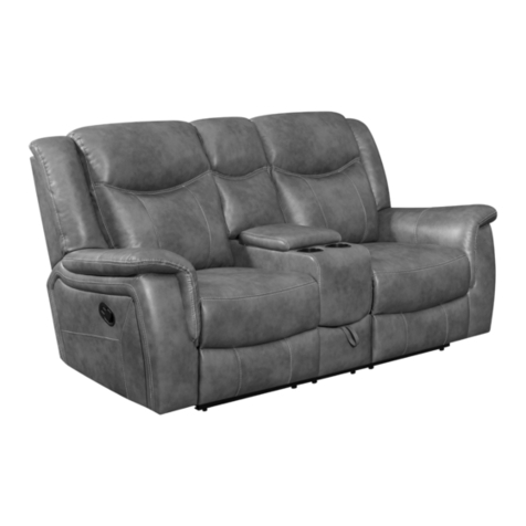 Coaster Motion Loveseat 650355 User manual