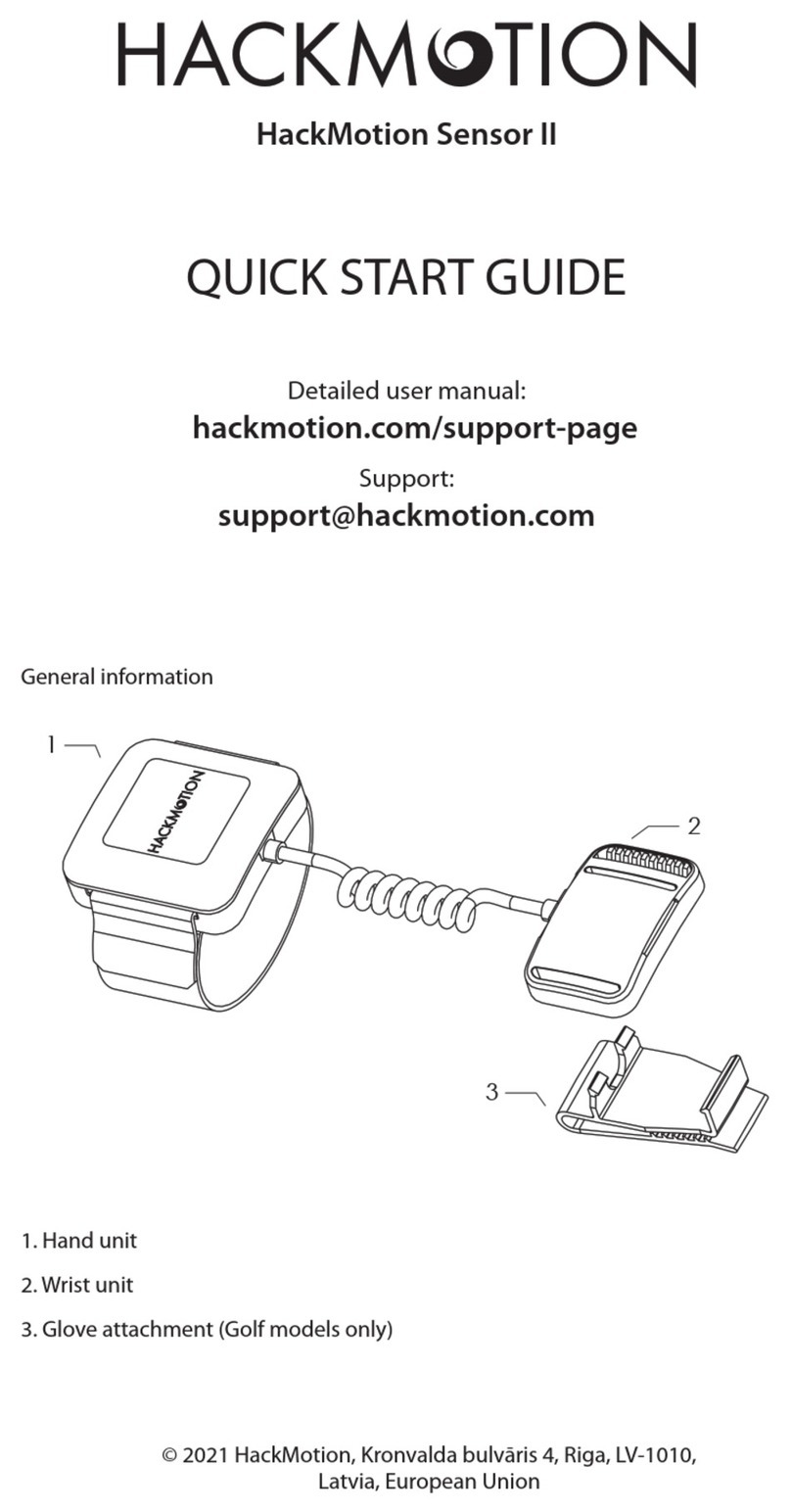 HACKMOTION HackMotion Sensor II quick start guide HACKMOTION HackMotion Sensor II quick start guide