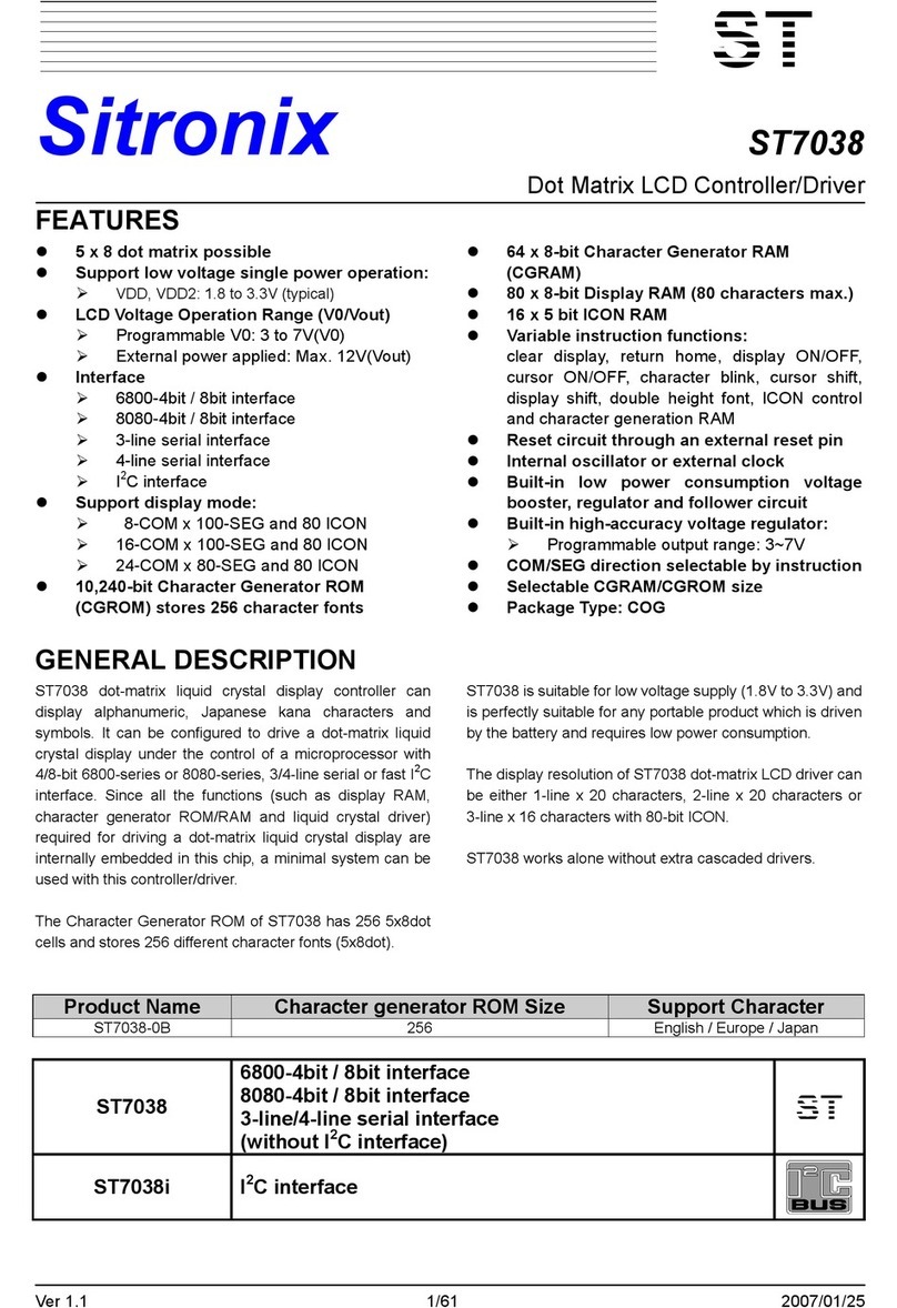 ST Sitronix ST7038 manual