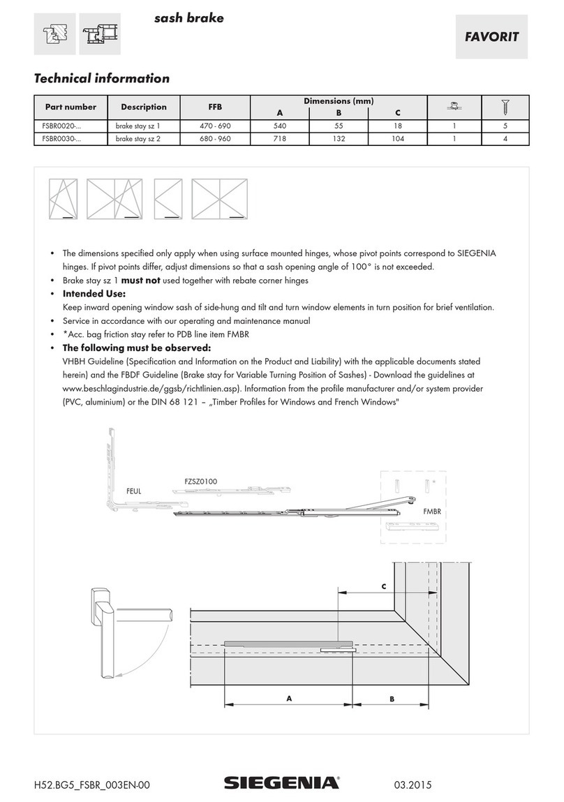 Siegenia FAVORIT FSBR0020 Series User manual