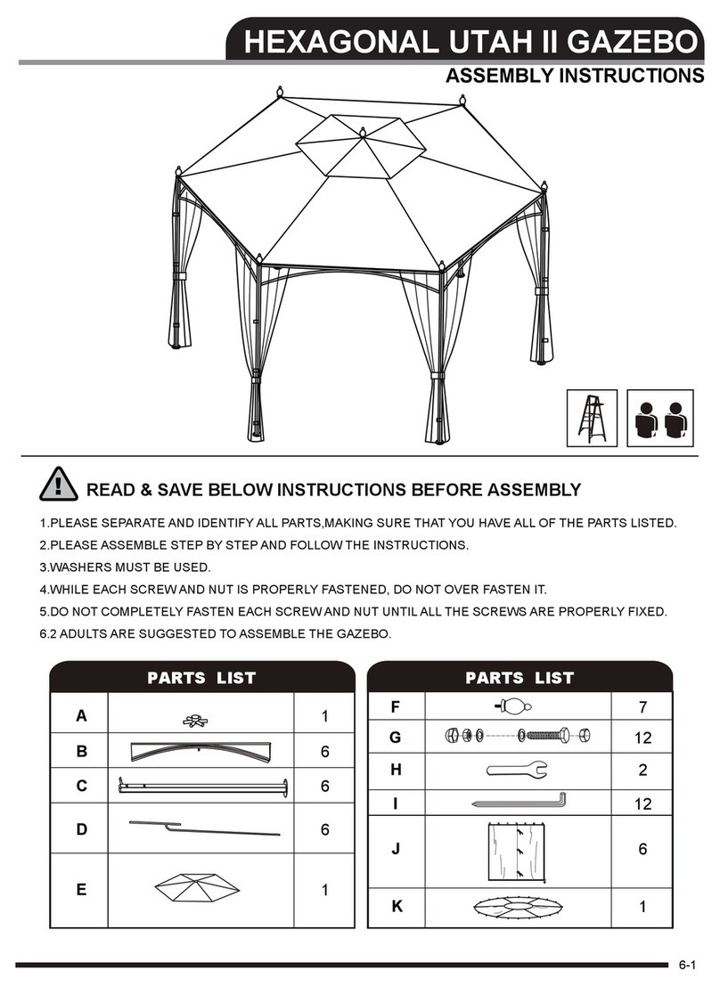 Dedeman HEXAGONAL UTAH II Assembly instructions