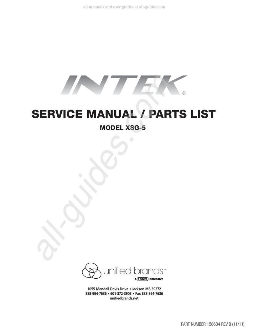 Intek XSG-5 Service manual & parts list