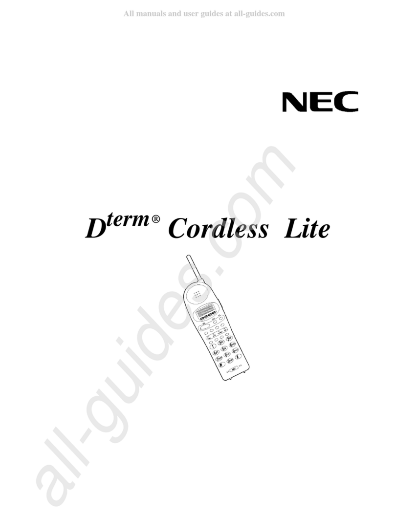 NEC DTERM Series User manual NEC DTERM Series User manual