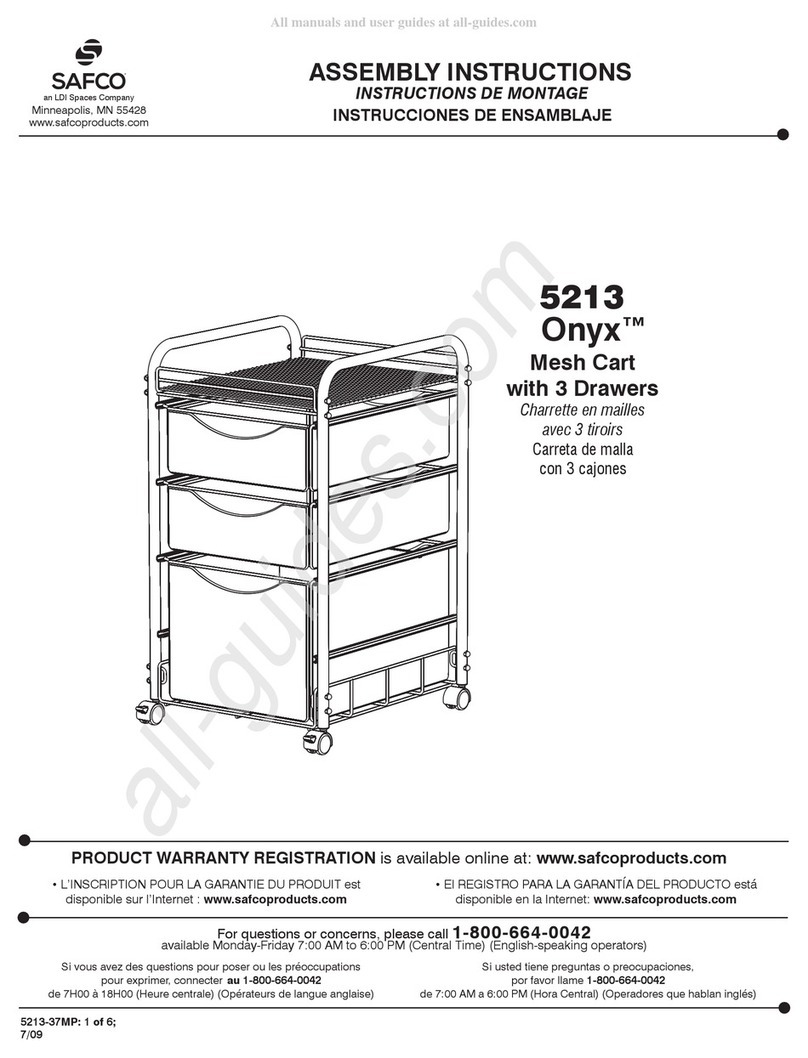 LDI Spaces SAFCO Onyx 5213 User manual LDI Spaces SAFCO Onyx 5213 User manual