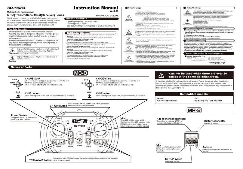Ko Propo MC-8 instruction manual