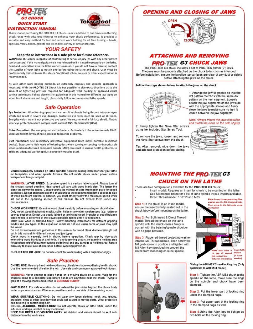 Teknatool PRO-TEK G3 User manual