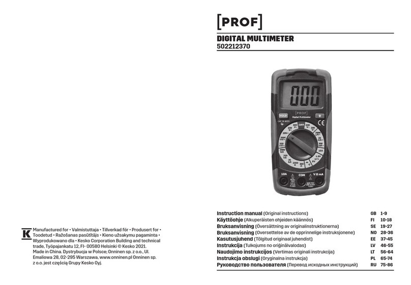 PROF 502212370 instruction manual
