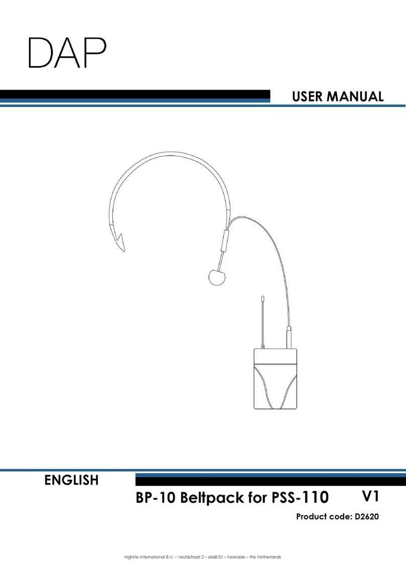 DAPAudio BP-10 Beltpack user manual