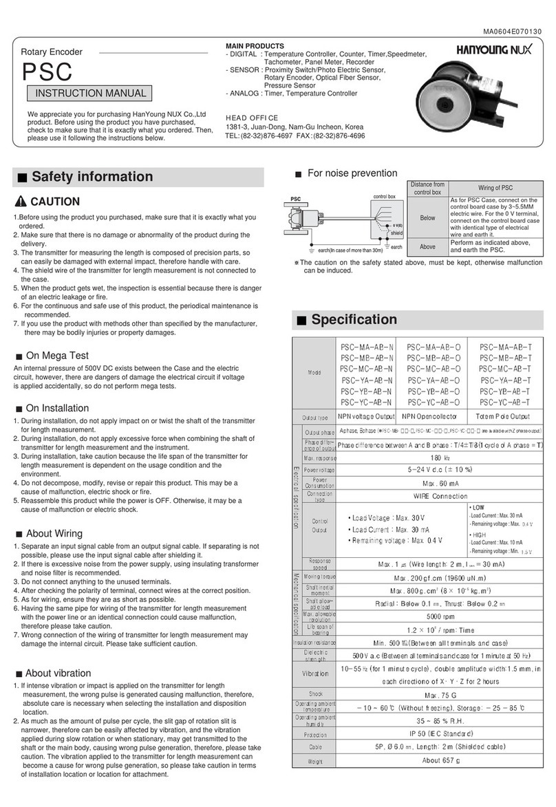 HANYOUNG NUX PSC Series instruction manual