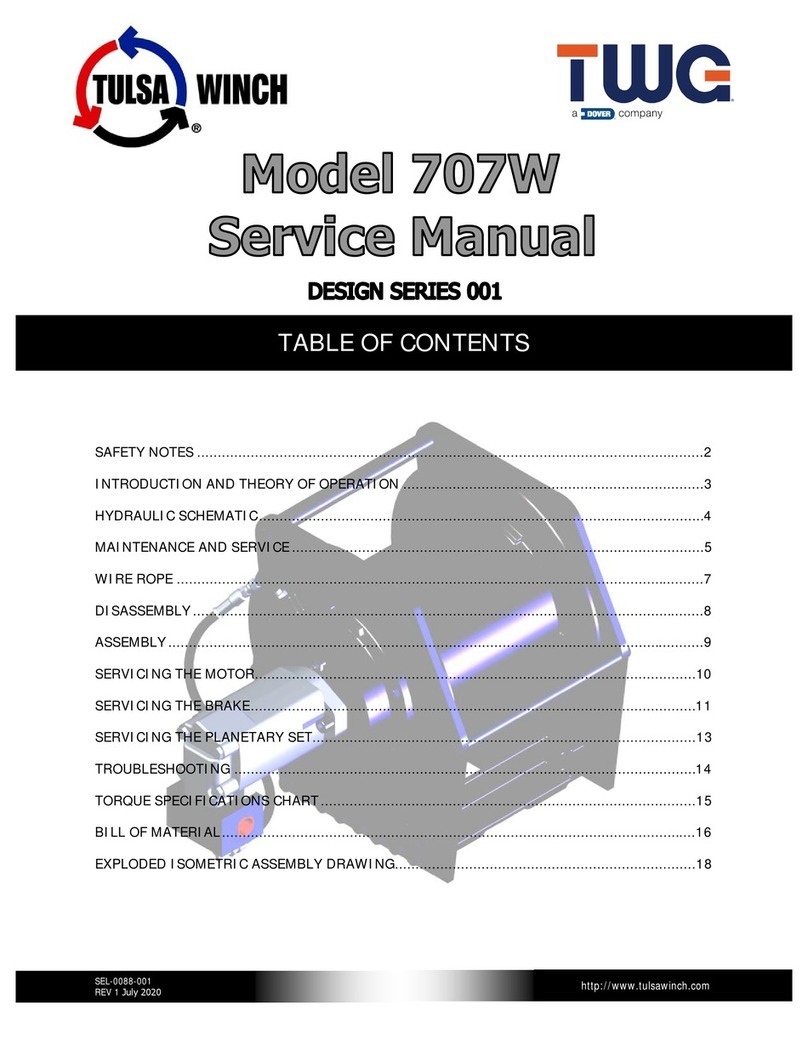 Dover TWG TULSA WINCH 707W Service manual