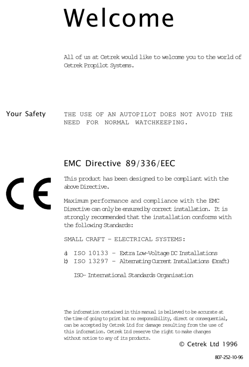 Cetrek Propilot 725 Installation & servicing manual Cetrek Propilot 725 Installation & servicing manual