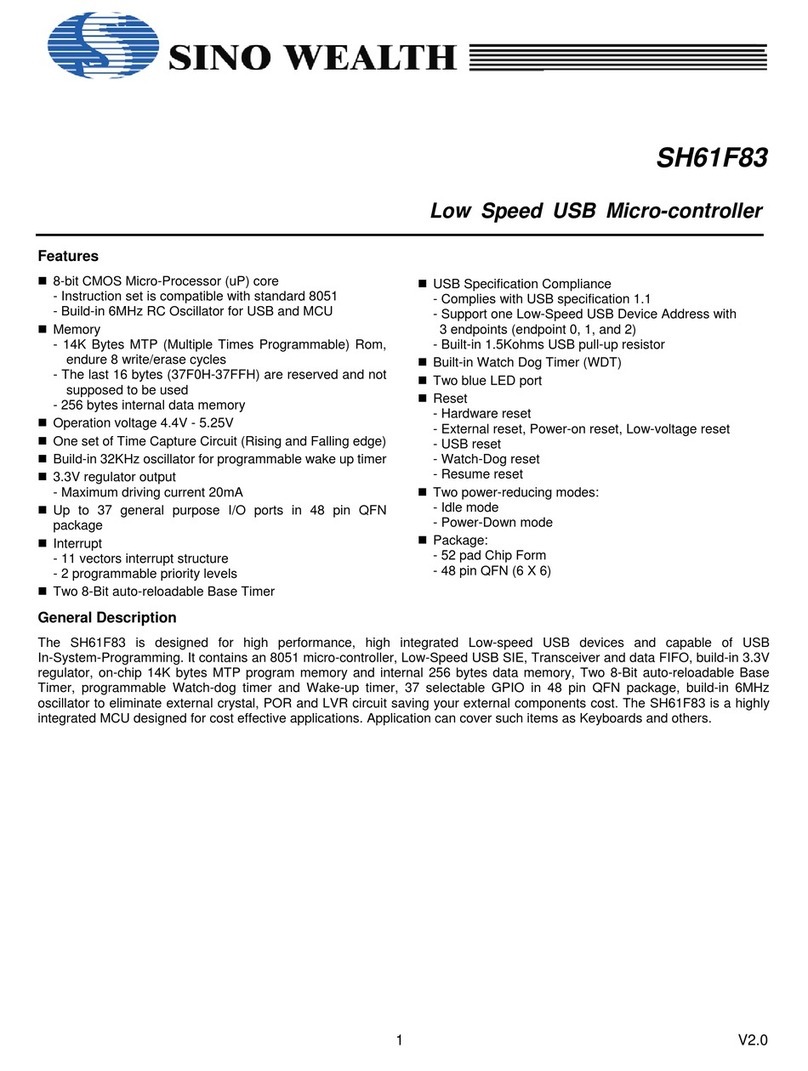 Sino Wealth SH61F83 manual
