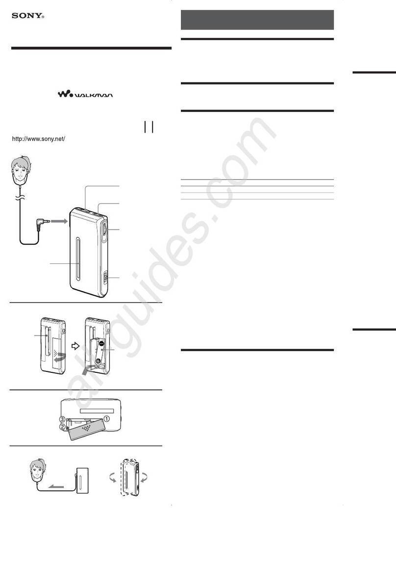 Sony Walkman SRF-S84 operating instructions