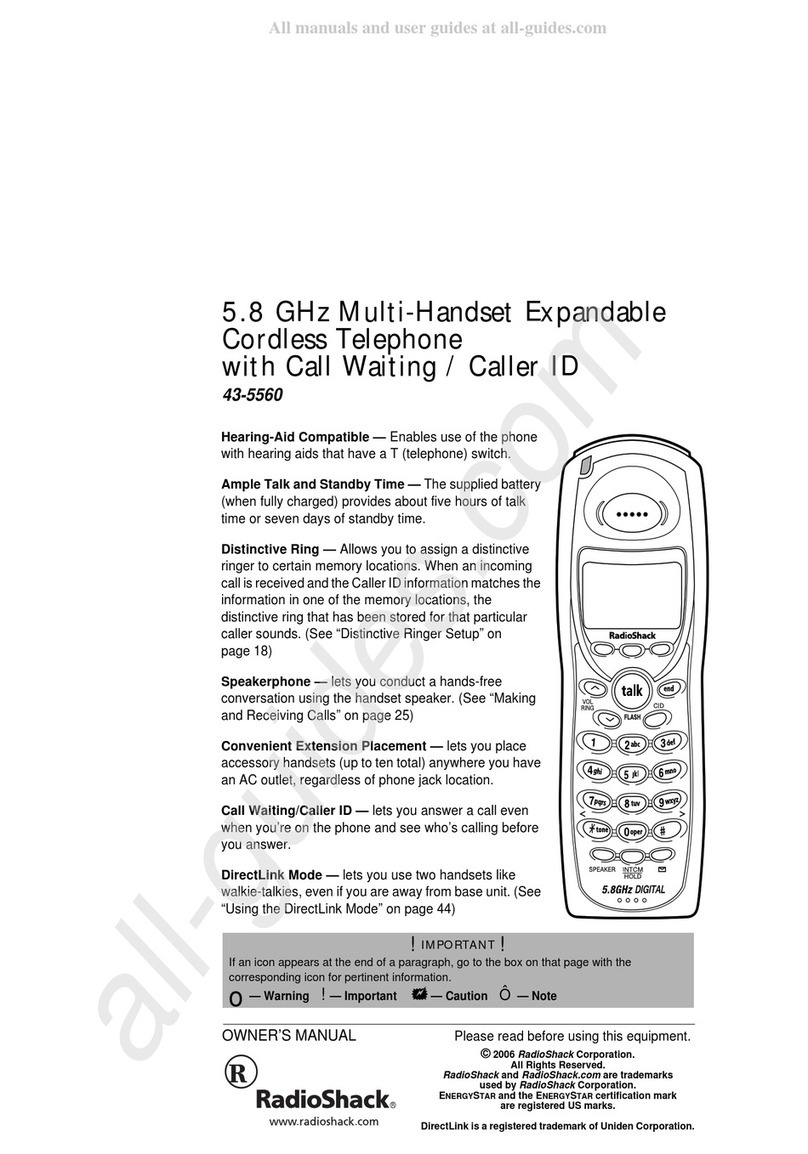 Radio Shack 43-5560 User manual Radio Shack 43-5560 User manual