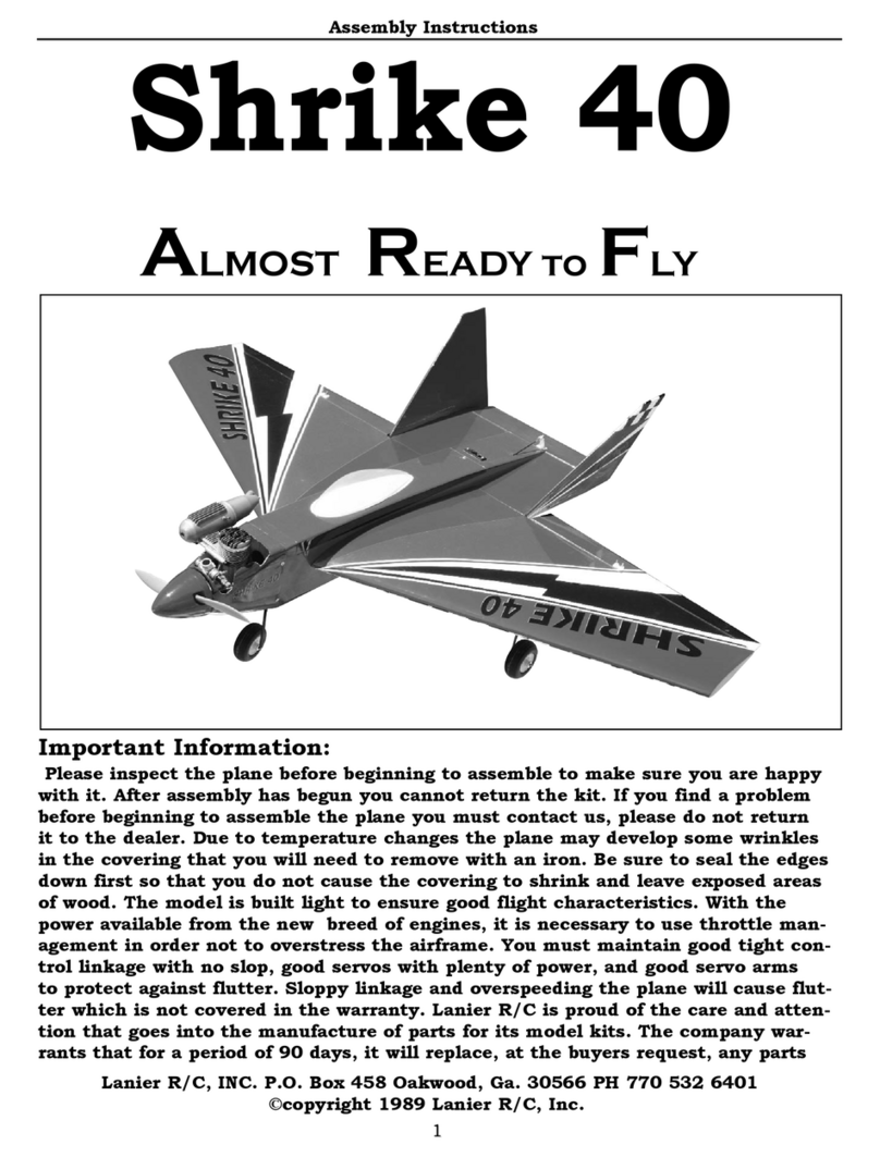 Lanier R/C Shrike 40 User manual Lanier R/C Shrike 40 User manual