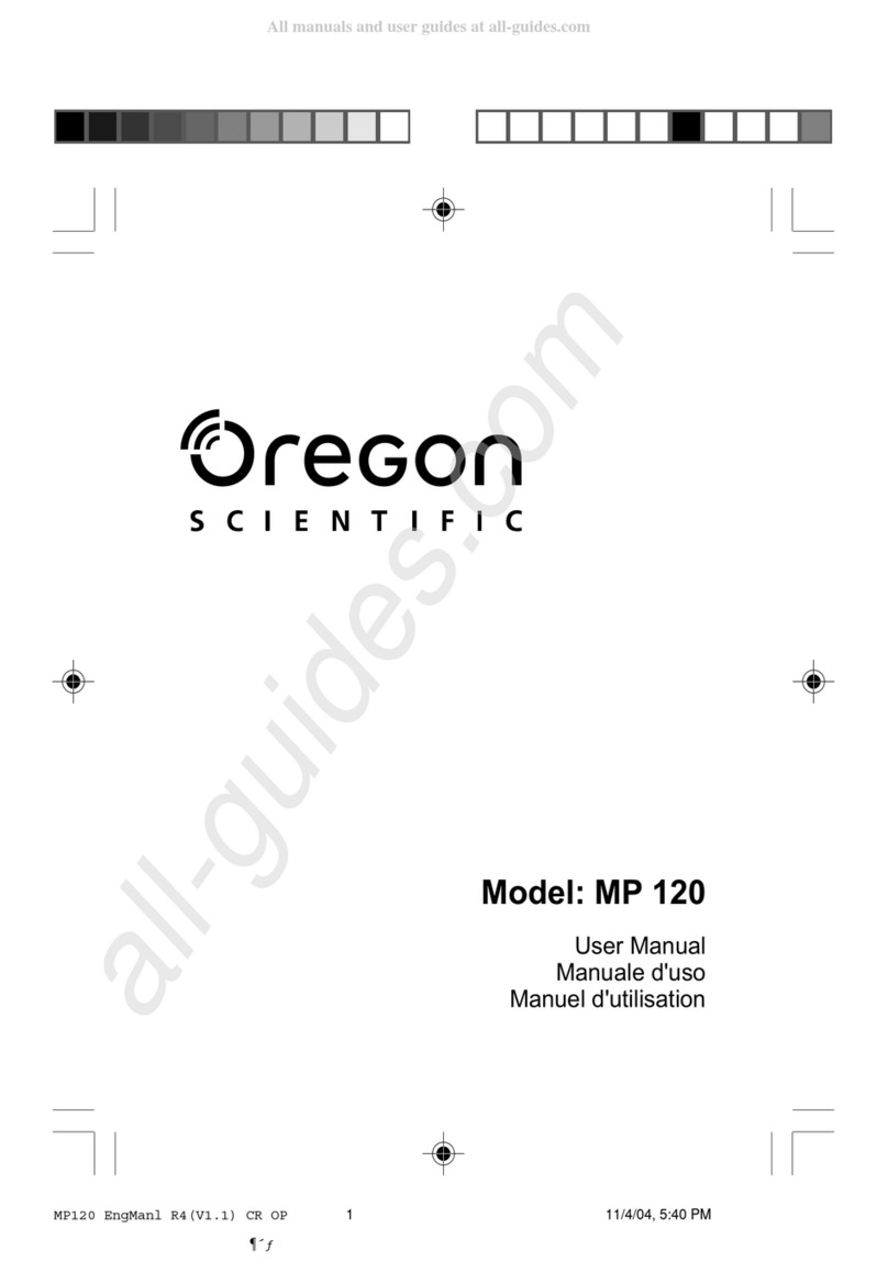 Oregon Scientific MP 120 User manual