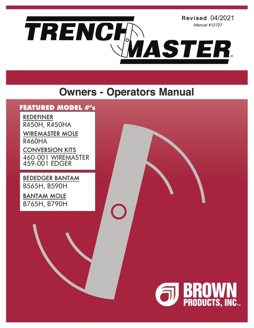 Brown Products Trench Master R450H User manual