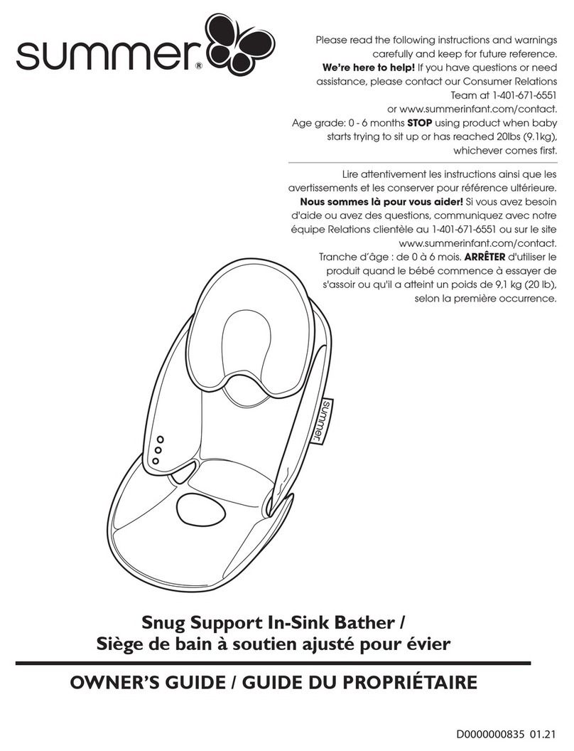 Summer Snug Support In-Sink Bather User manual