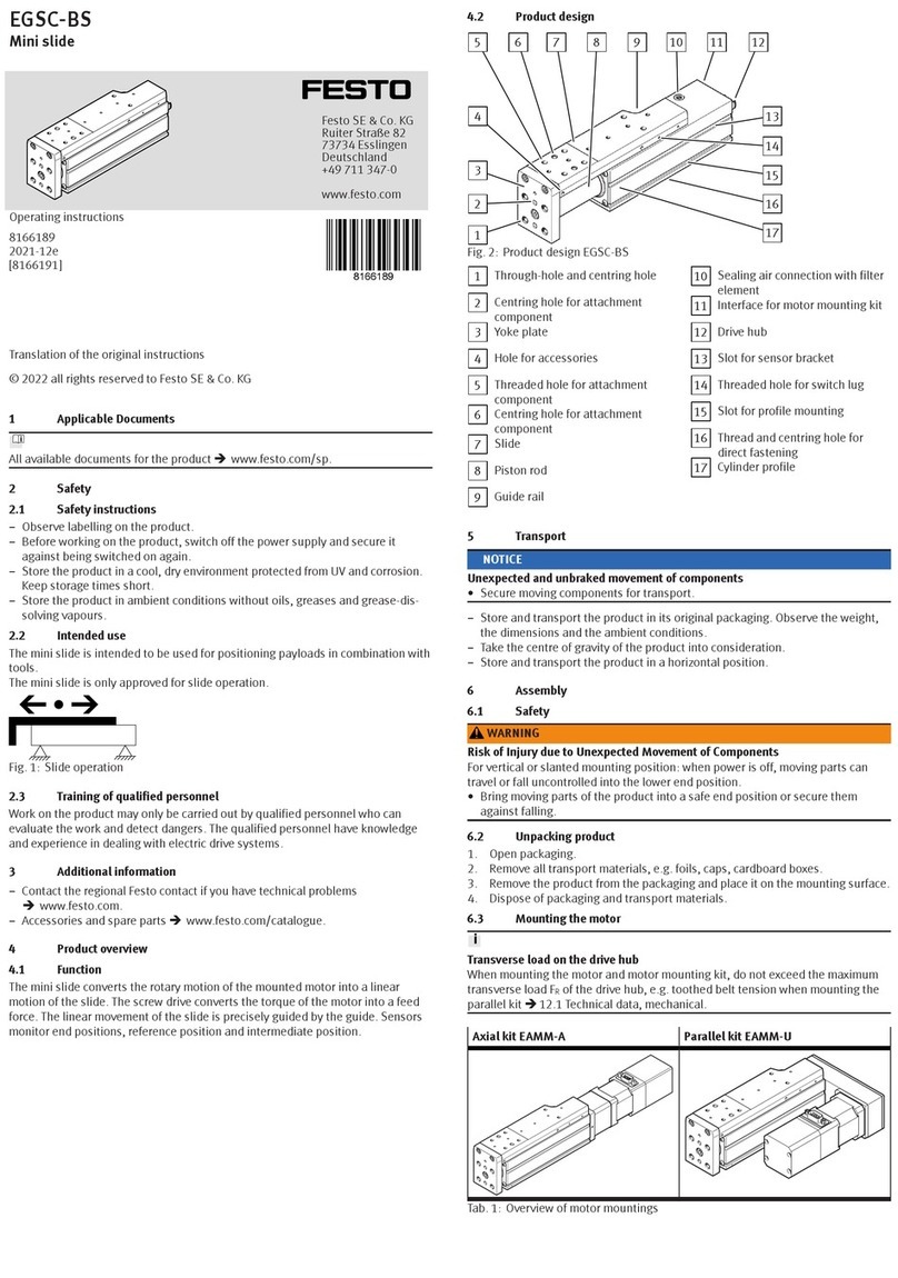Festo EGSC-BS operating instructions