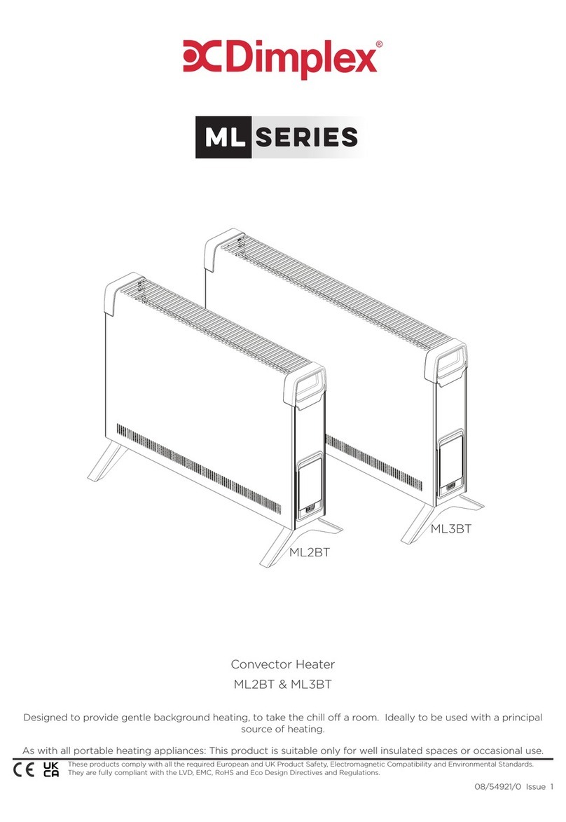 Dimplex ML Series Installation and operating instructions