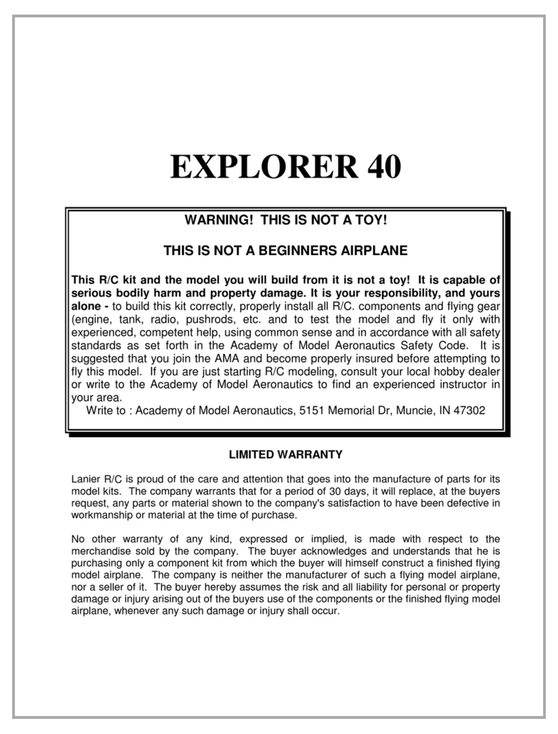 Lanier R/C EXPLORER 40 User manual Lanier R/C EXPLORER 40 User manual