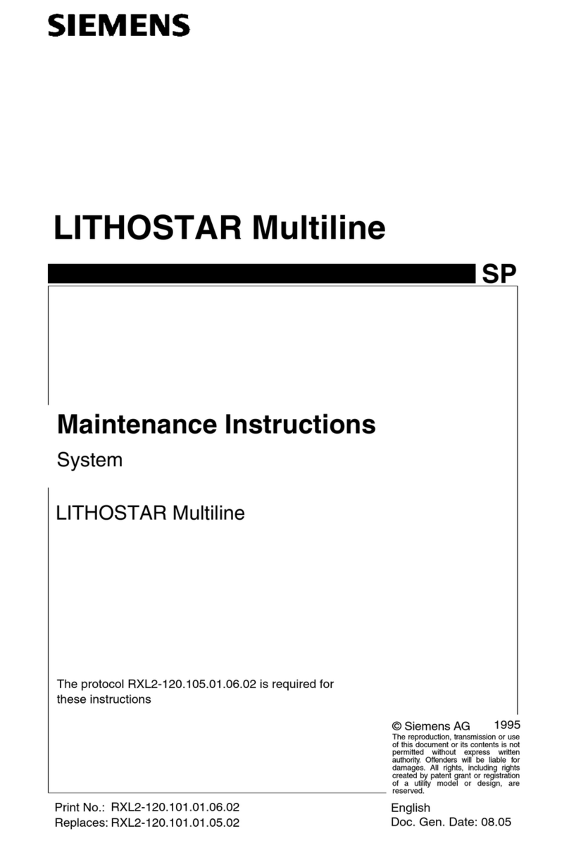 Siemens LITHOSTAR Multiline Technical specifications