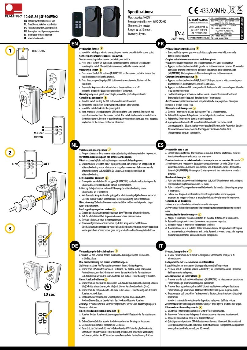 Flamingo 3VDC CR2032 quick start guide Flamingo 3VDC CR2032 quick start guide