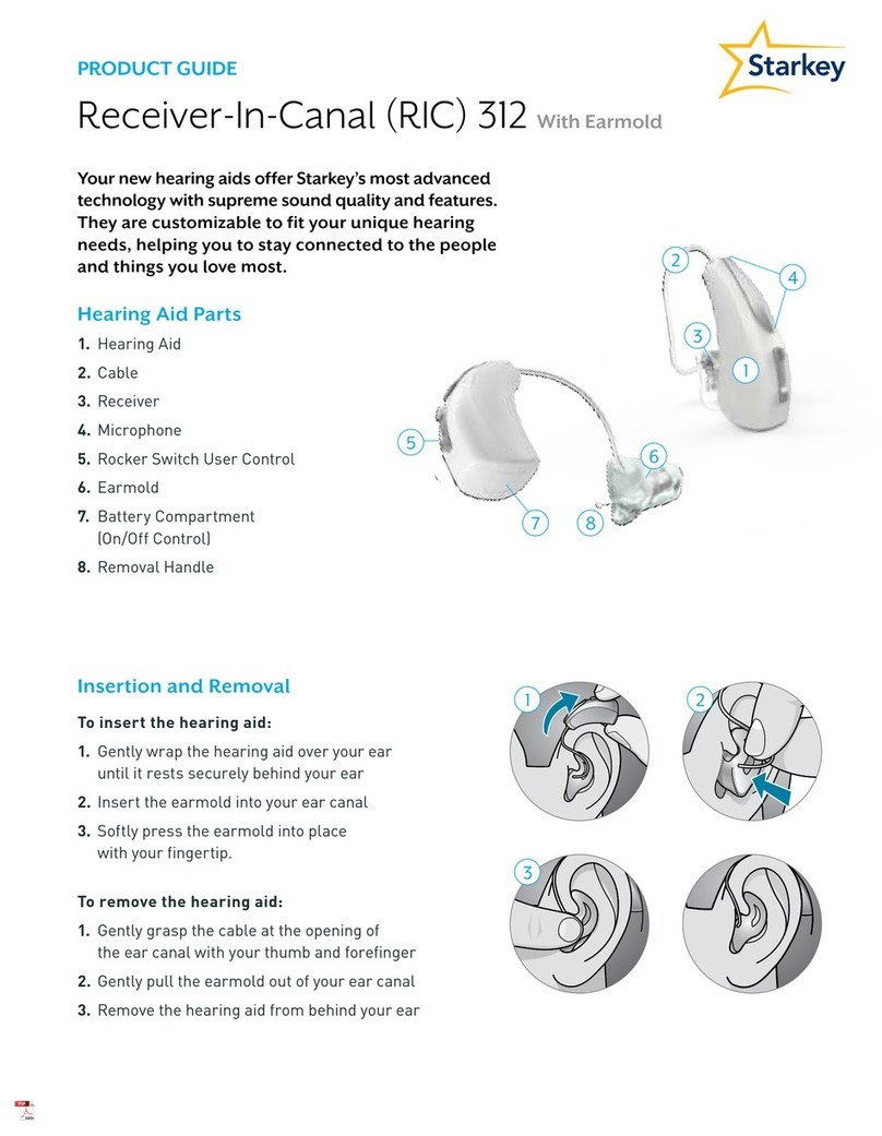 Starkey tour ric 312 User manual Starkey tour ric 312 User manual