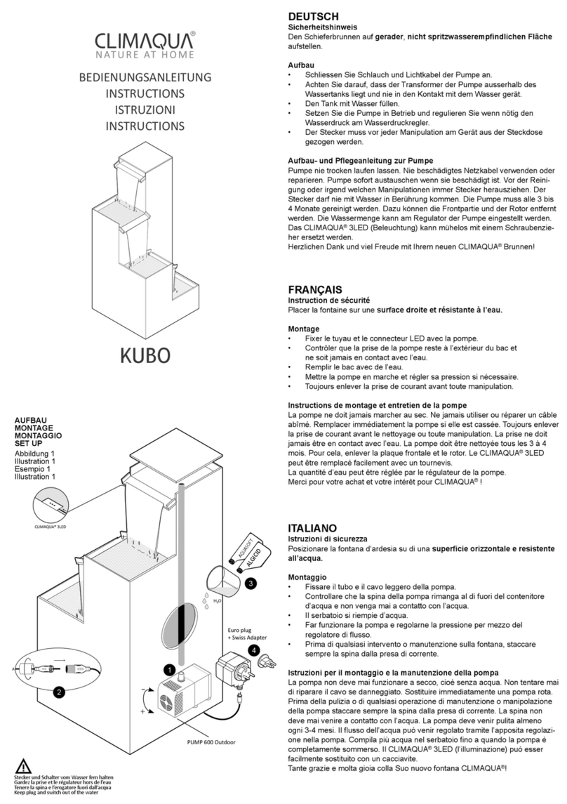CLIMAQUA KUBO instructions CLIMAQUA KUBO instructions