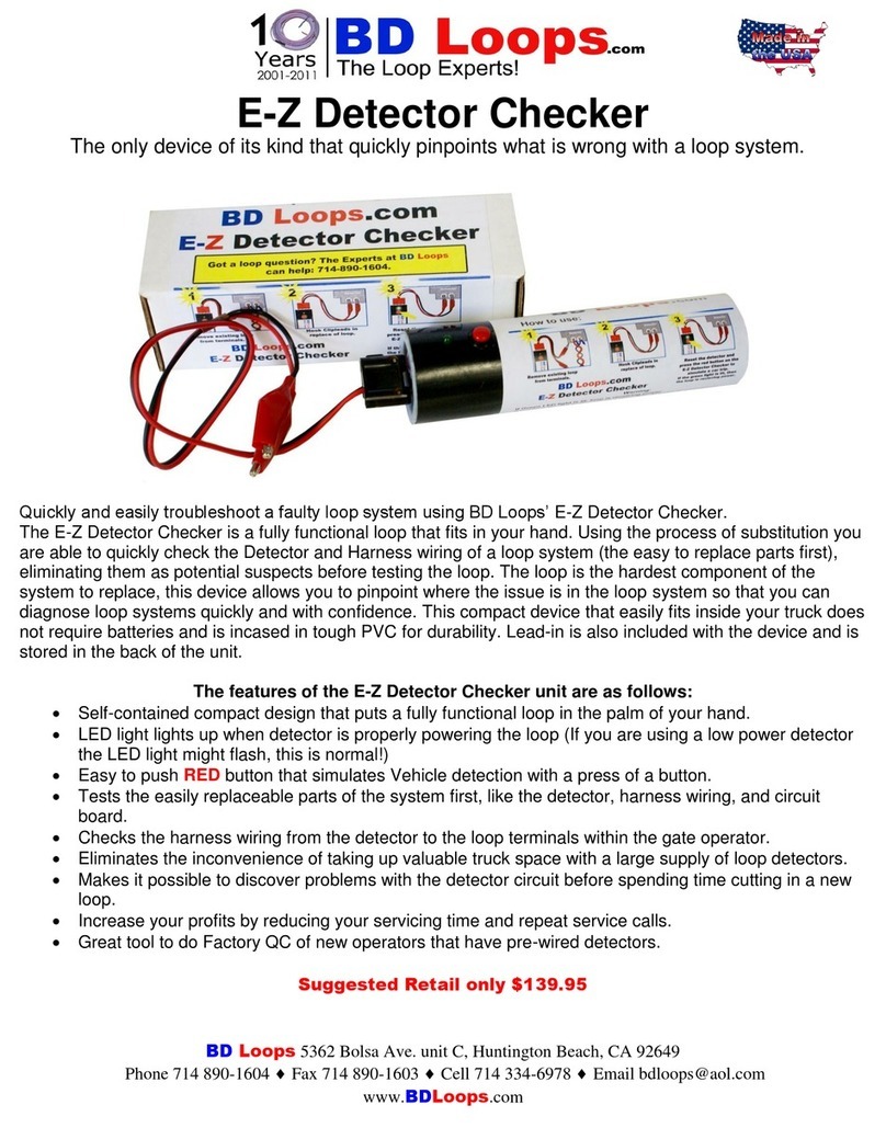 BD Loops E-Z Detector Checker User manual