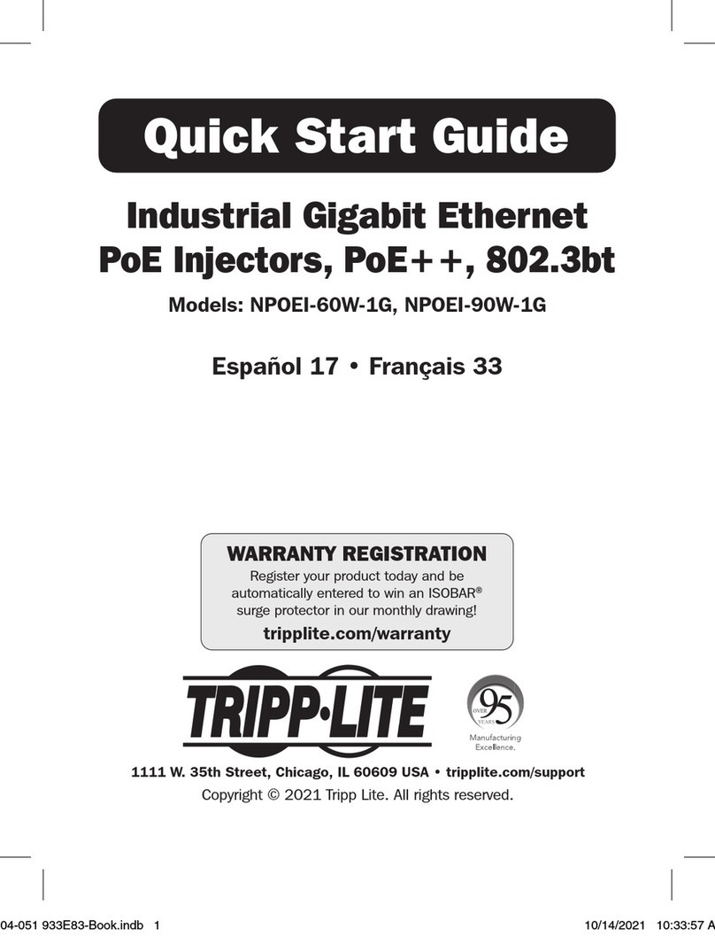 Tripp Lite NPOEI-60W-1G quick start guide
