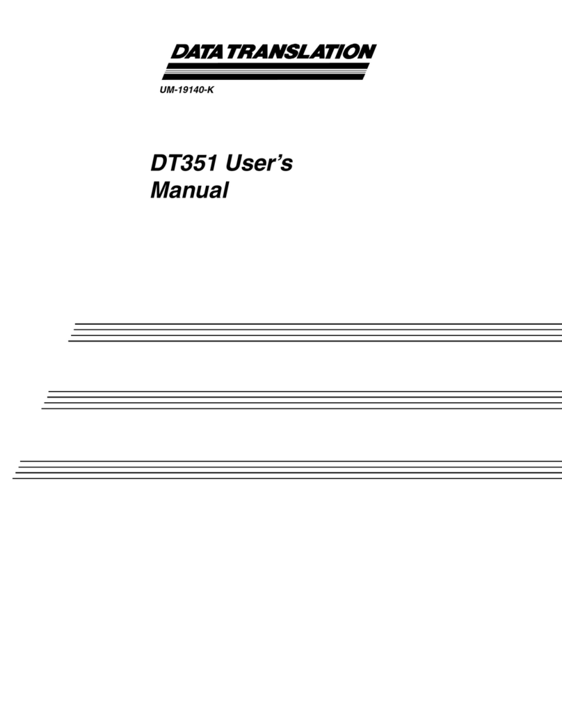 Data Translation DT351 user manual Data Translation DT351 user manual