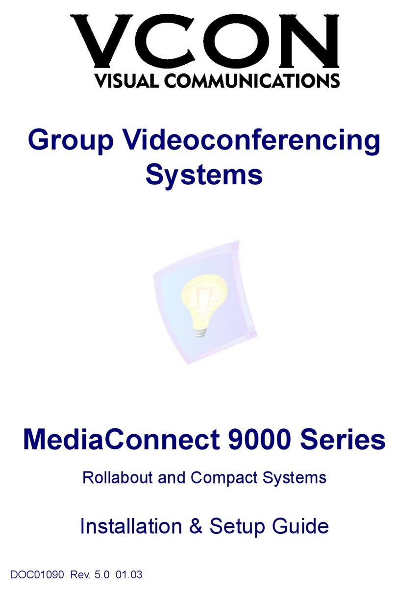 VCON MediaConnect 9000 Series Installation & setup guide