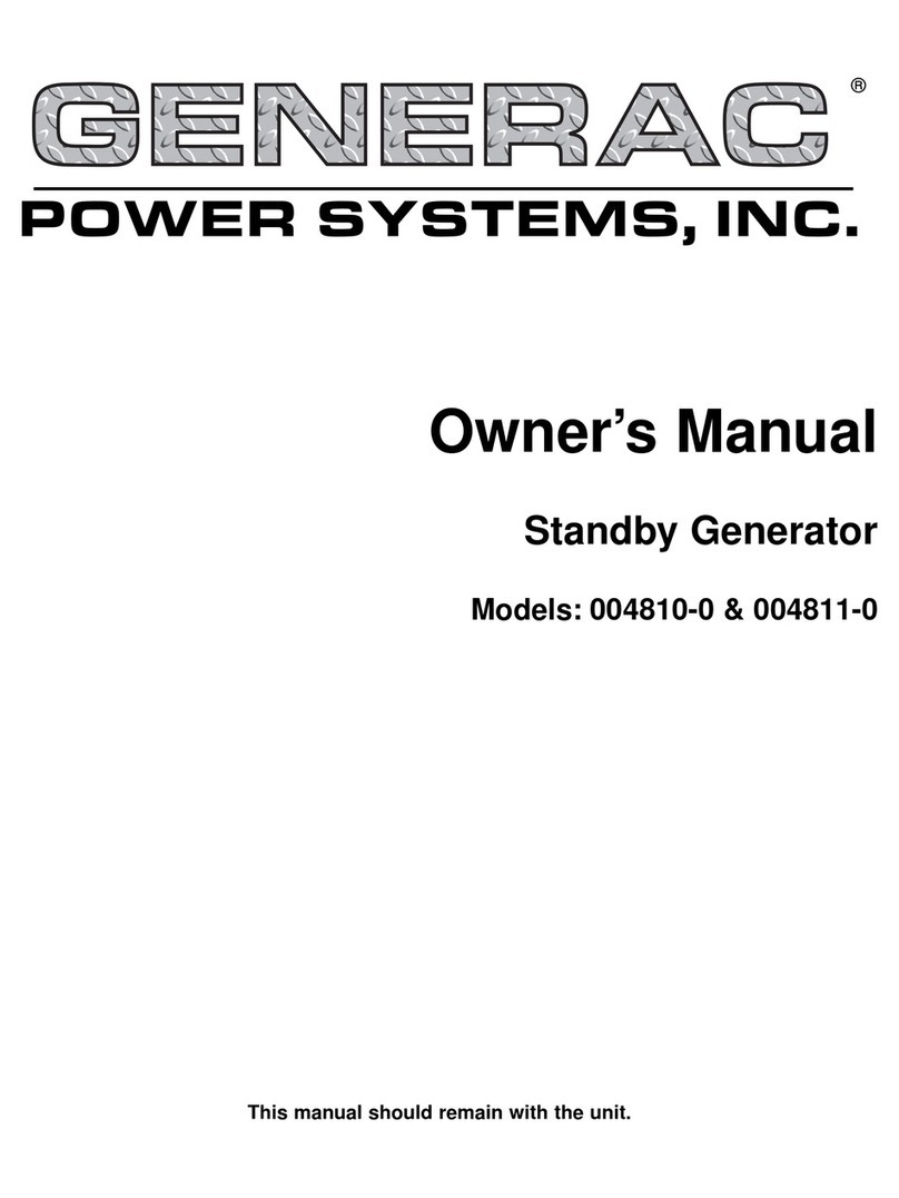 Generac Power Systems 004810-0 User manual