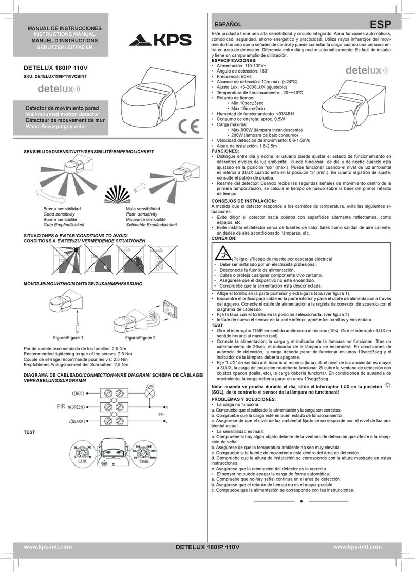 KPS DETELUX 180IP 110V User manual