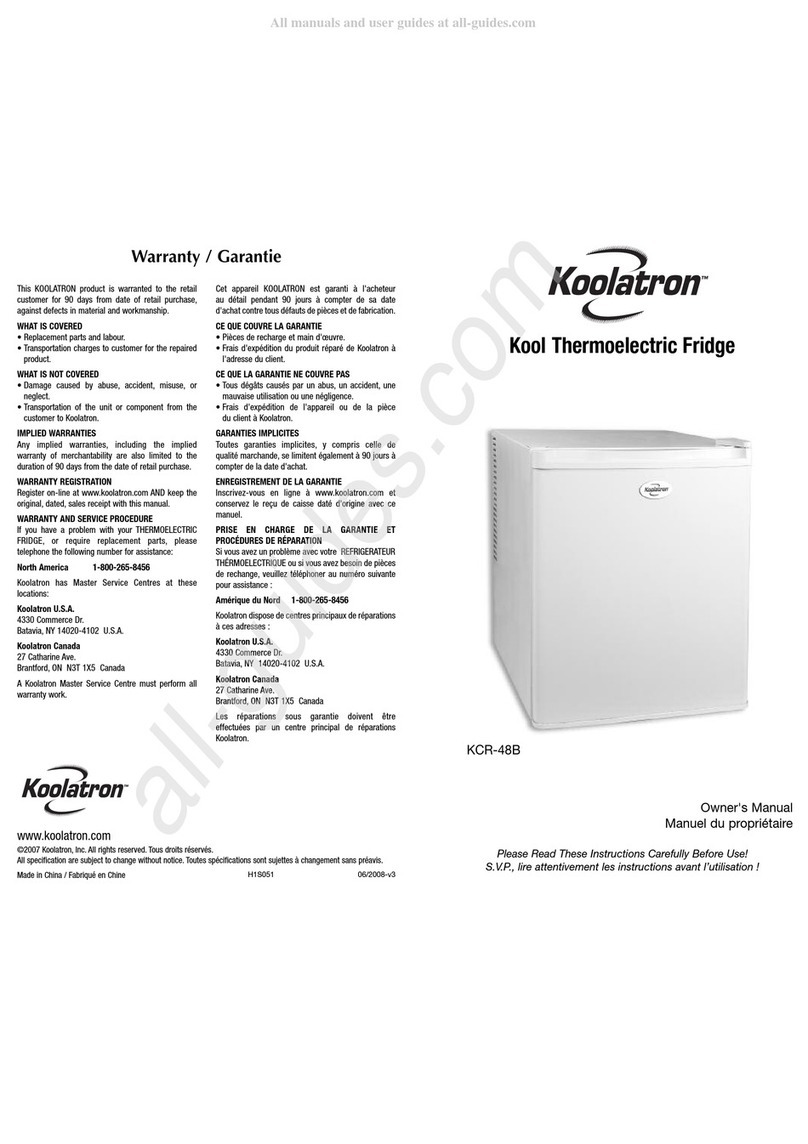 Koolatron KCR-48B User manual